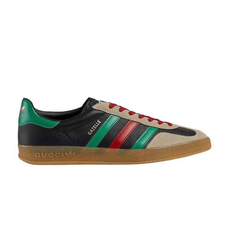 Кроссовки Adidas x Gucci Wmns Gazelle, Black Green Red