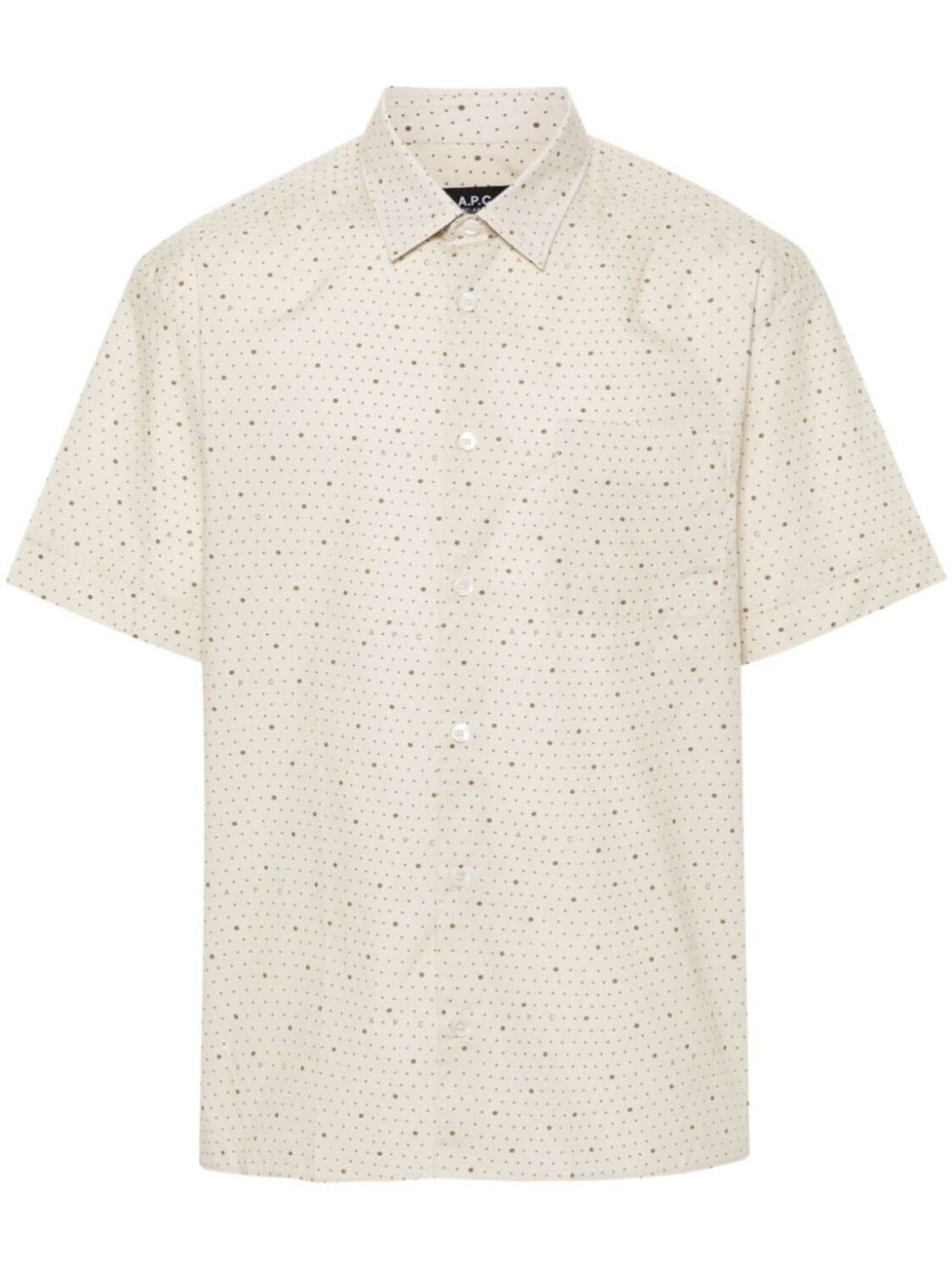 

A.P.C. рубашка в горох, нейтральный цвет
