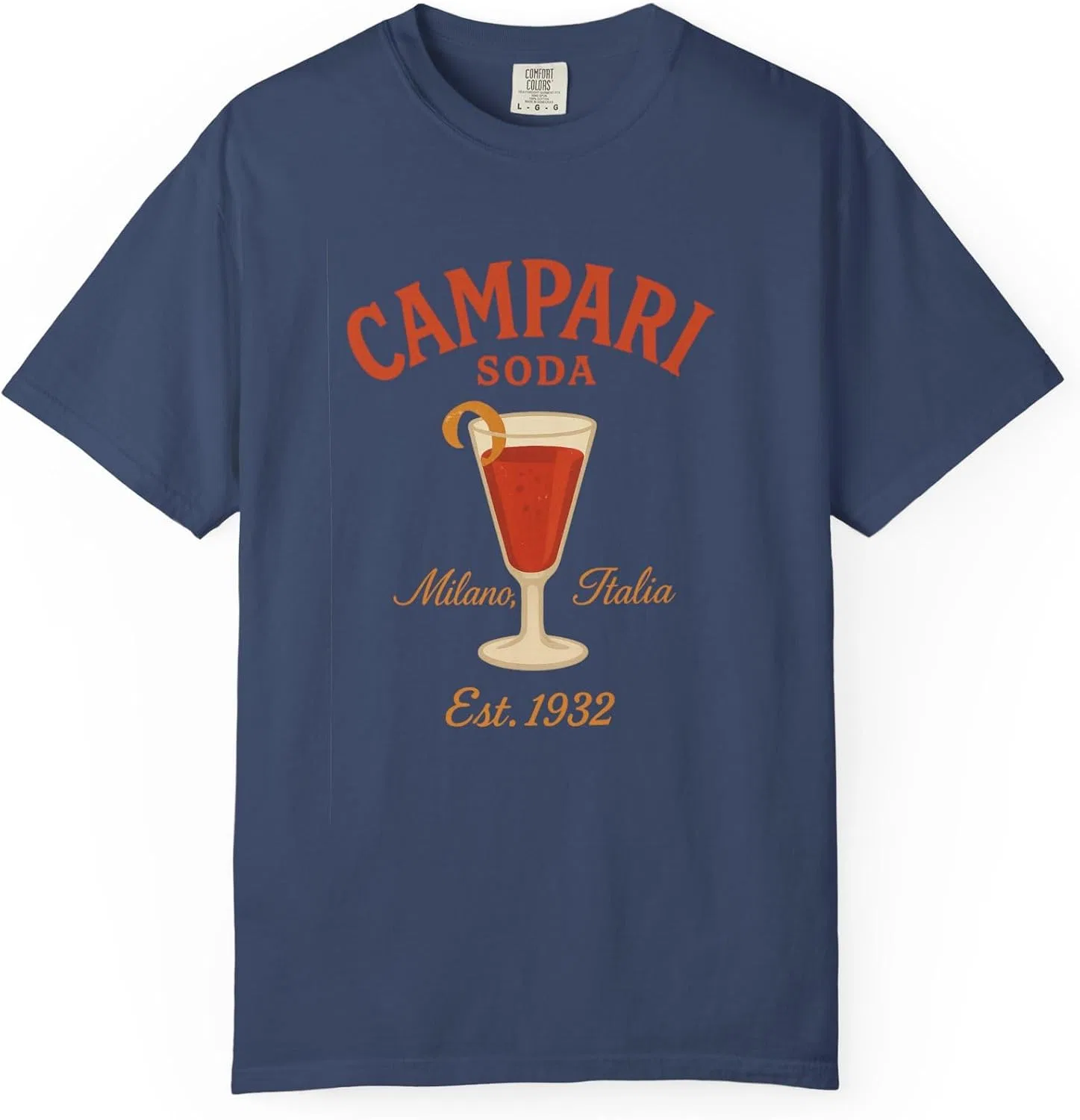 Футболка Campari Soda – винтажная футболка с изображением итальянского напитка | Ретро-футболка для любителей коктейлей и путешествий, для европейского лета