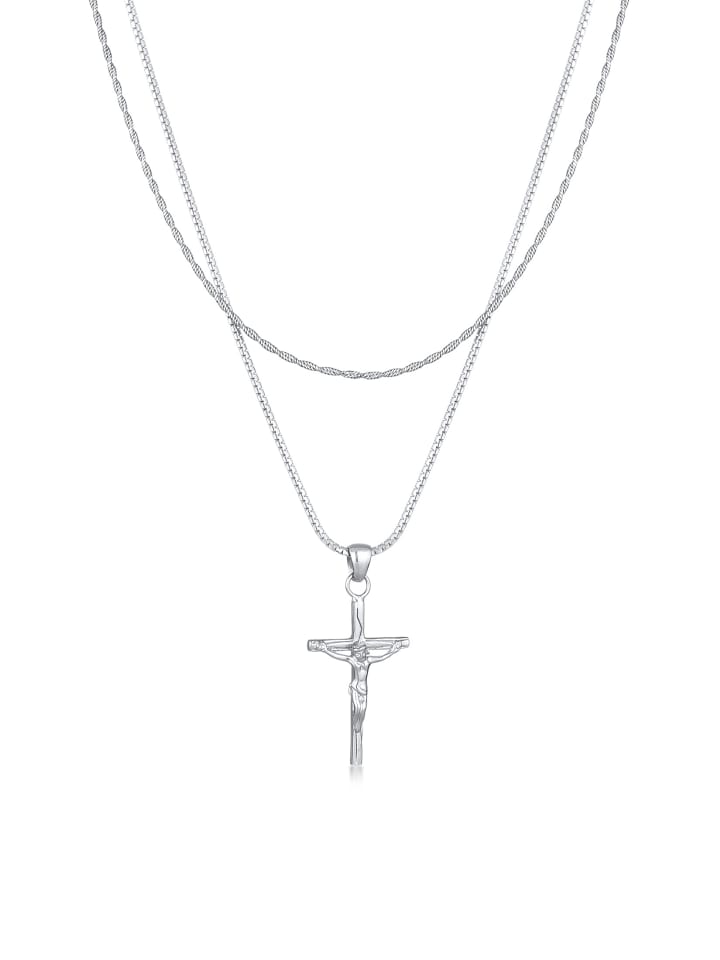 

KUZZOI Колье с крестом из серебра 925 пробы