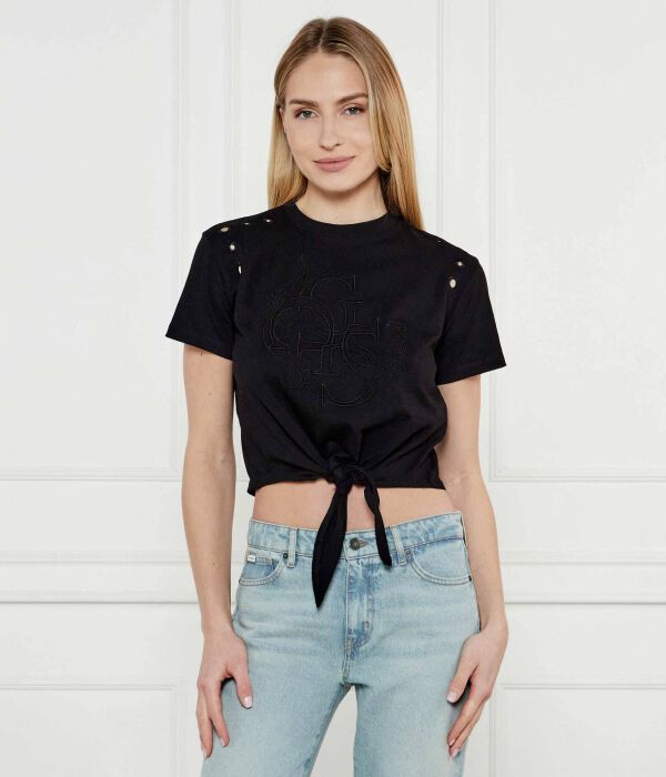 

Футболка женская Guess Jeans укороченная, черный