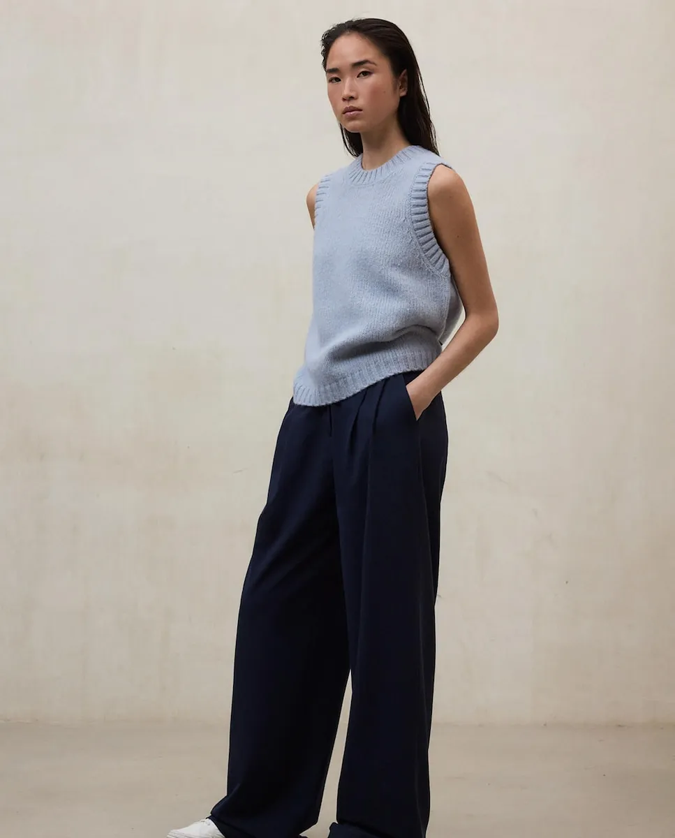 

Женский свитер из толстой пряжи с круглым вырезом Ecoalf, синий