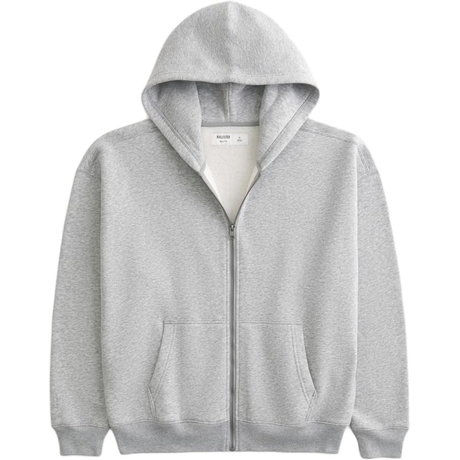 

Hollister/ Мужская толстовка серого цвета с капюшоном, средней толщины