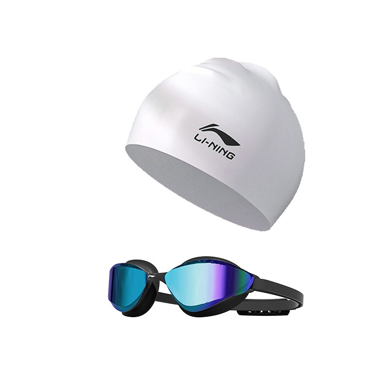 

Электролитизированные плавательные очки с набором шапочек и кепок Unisex, несколько цветов LINING, белый