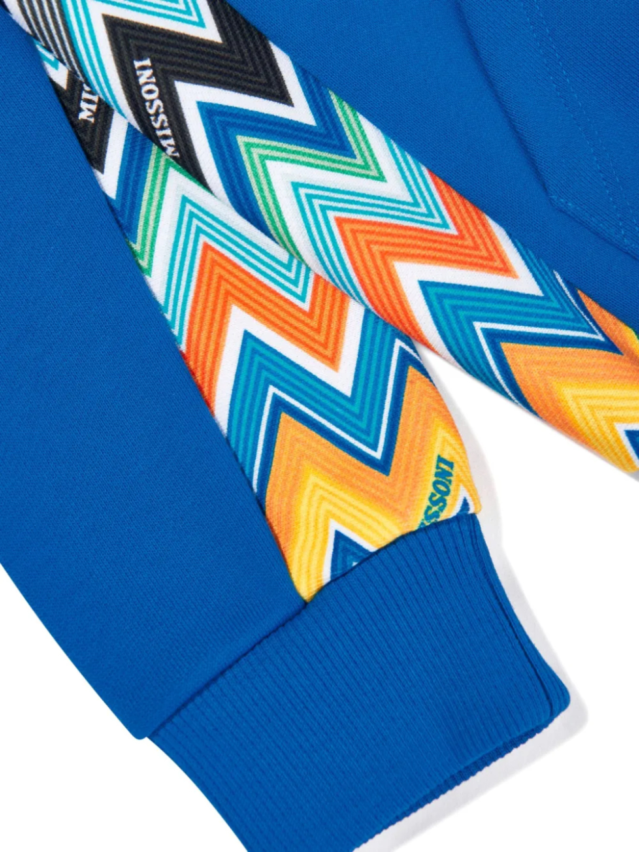 Толстовка Missoni Kids с зигзагообразным принтом, синий — фото 2