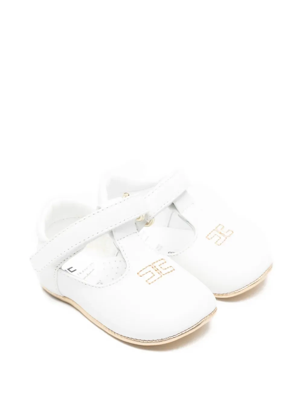 Кожаные балетки Elisabetta Franchi La Mia Bambina, белый