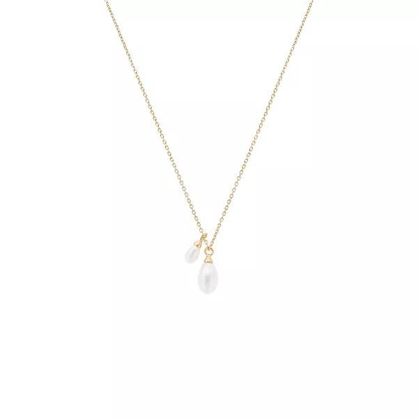 

Ожерелье из стерлингового серебра 18 карат с подвеской из искусственного жемчуга Maisie Duo Bearfruit Jewelry, gold