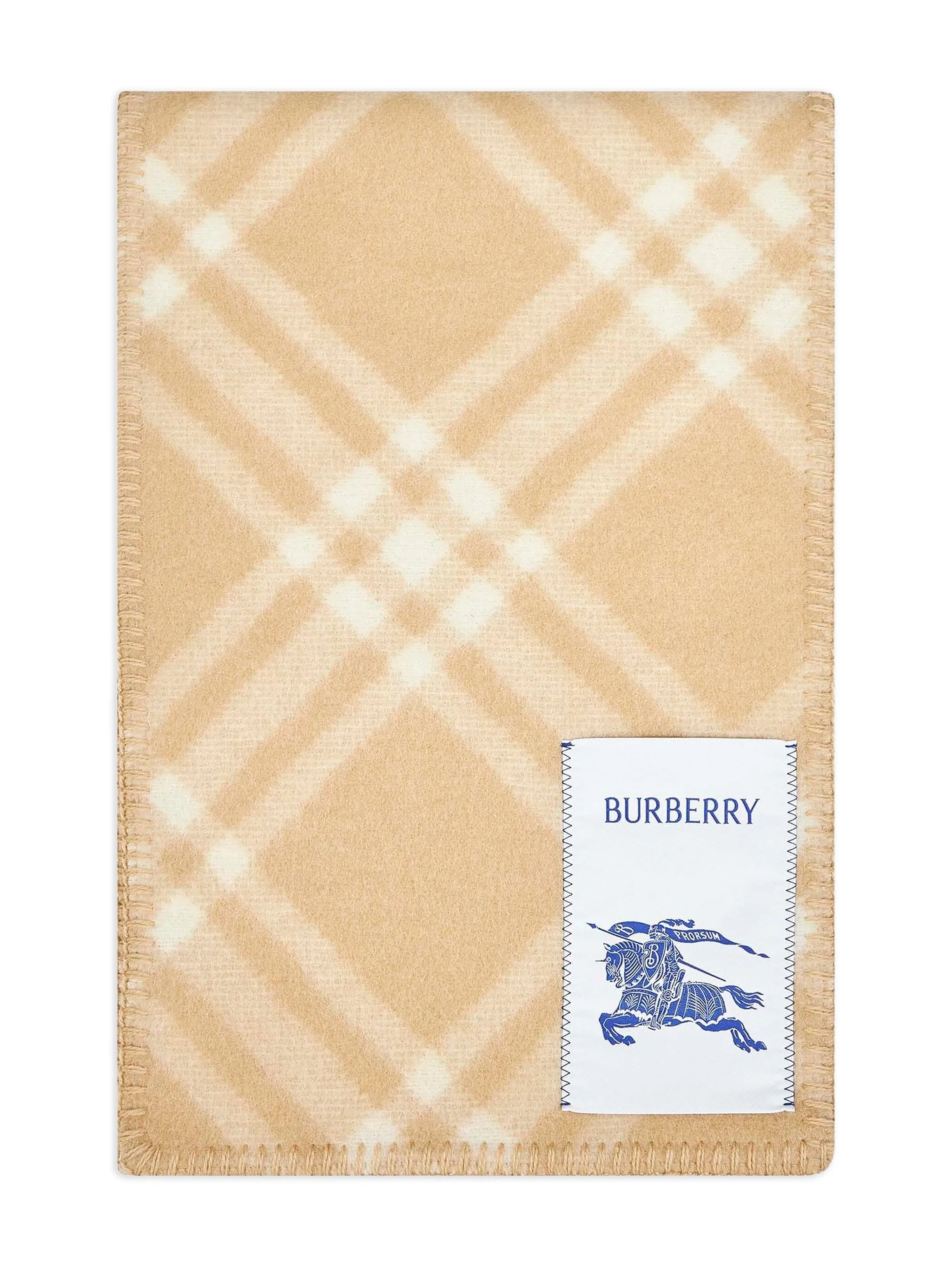 

Шарф в клетку Burberry, бежевый