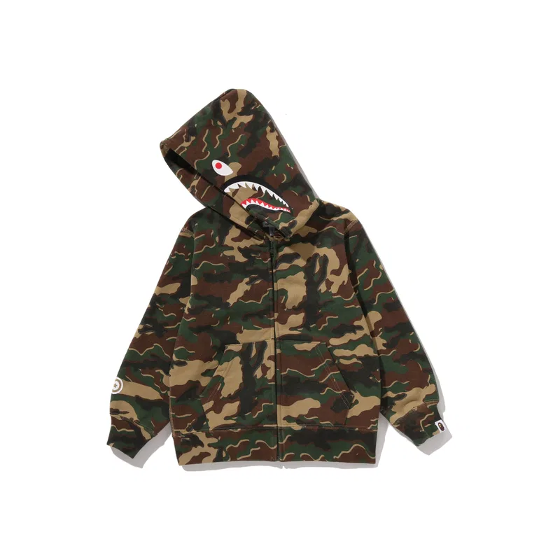 Свитшот SS26 для детей 3-7 лет A BATHING APE, Green GRX — фото 4