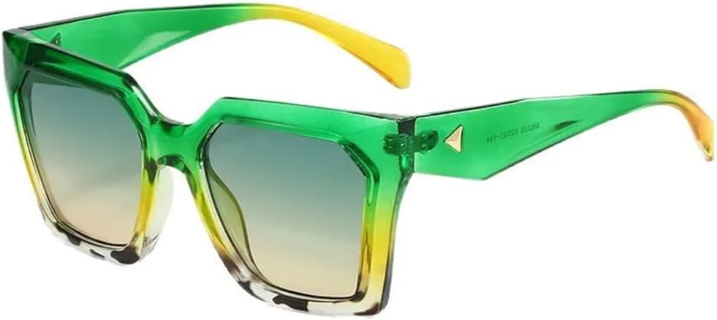 

Солнцезащитные очки квадратной формы с градиентным рисунком, для женщин и мужчин, для путешествий, в стиле ретро, ​​роскошные, с защитой от УФ-излучения UV400 UATXTAU, Green