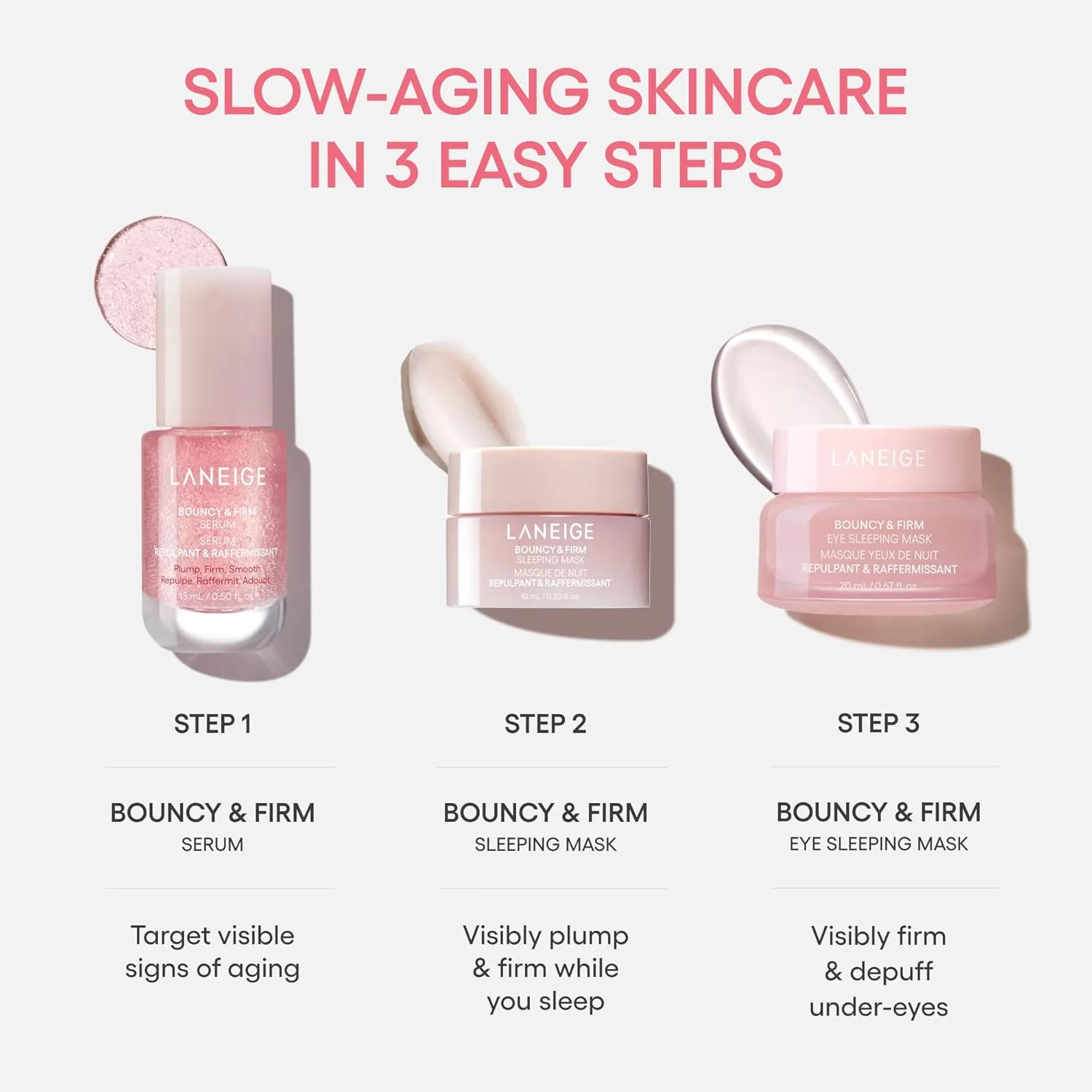 Ночная маска LANEIGE Bouncy and Firm: восстанавливает, разглаживает, содержит комплекс пиона и коллагена, увлажняет, укрепляя защитный барьер кожи. — фото 3