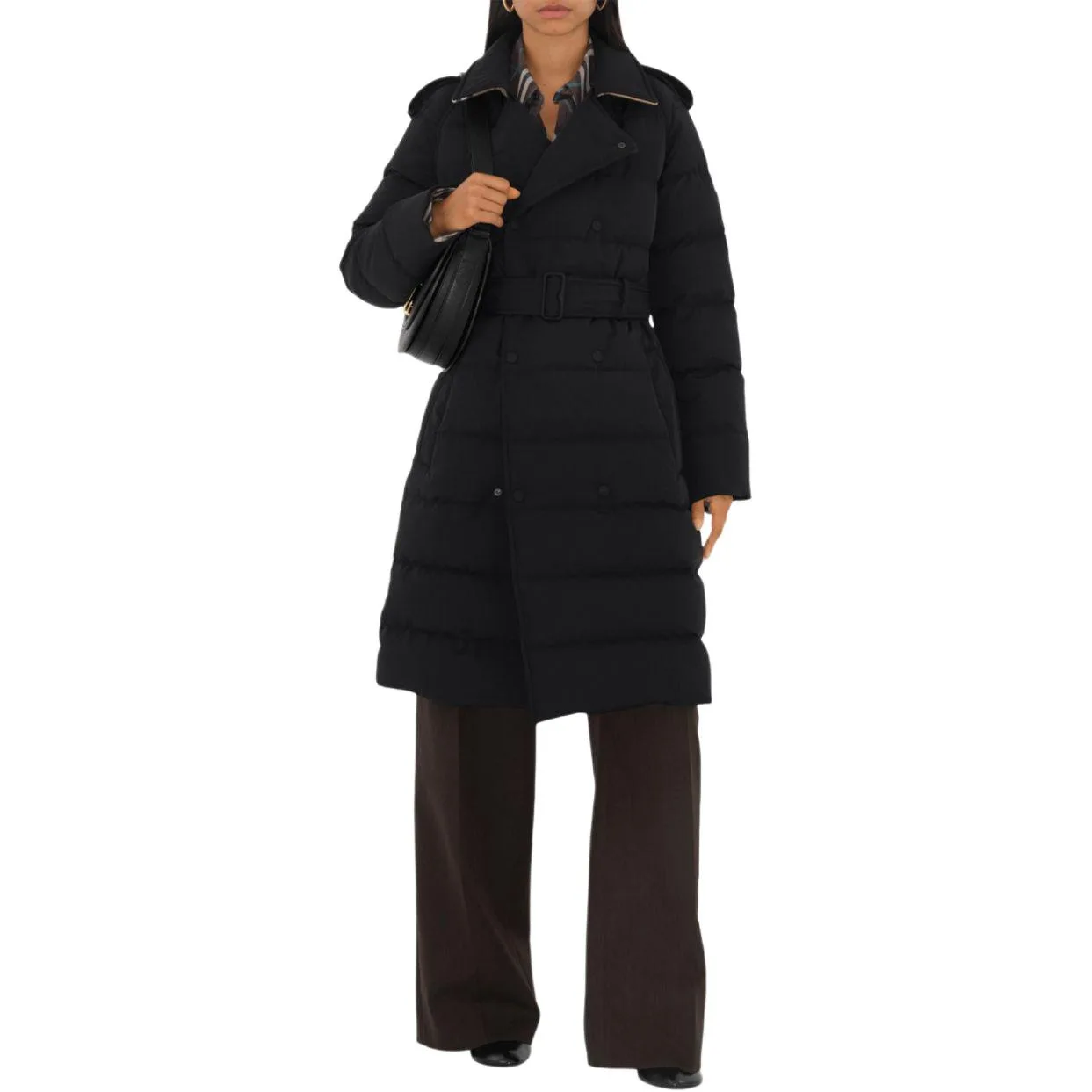 Куртка Burberry Down Jacket, женская, черный — фото 4
