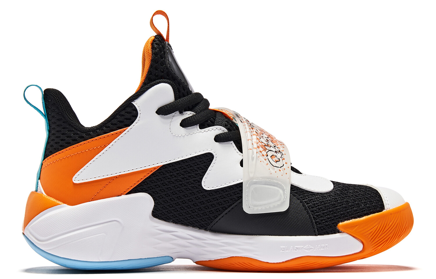 Детские баскетбольные кроссовки GS Mid-top черные/синие Qiaodan — фото 3