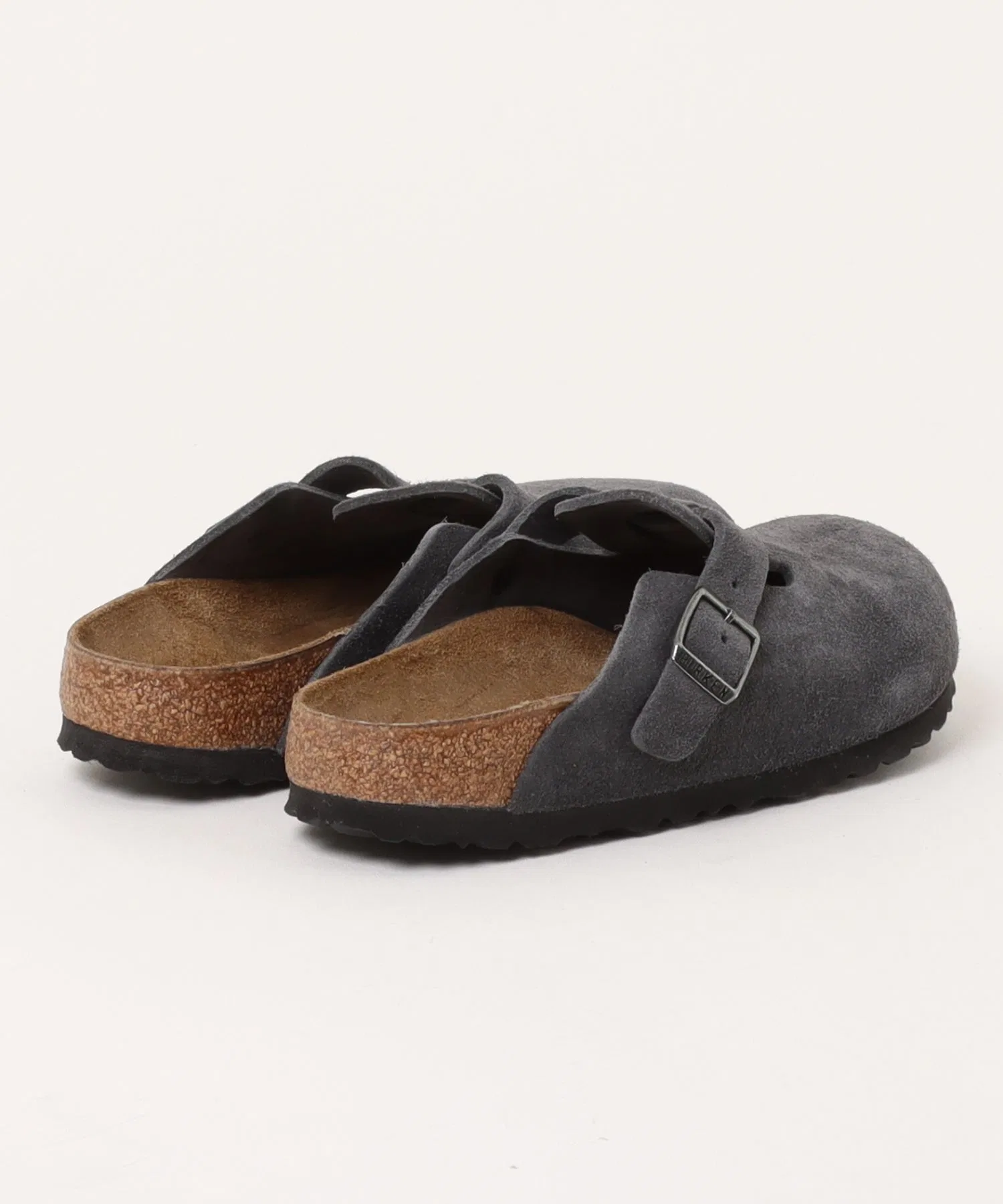 Унисекс сандалии Birkenstock Boston замшевые серые — фото 2