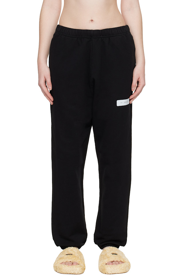 

Хлопковые спортивные штаны без начеса Mm6 Maison Margiela, черный