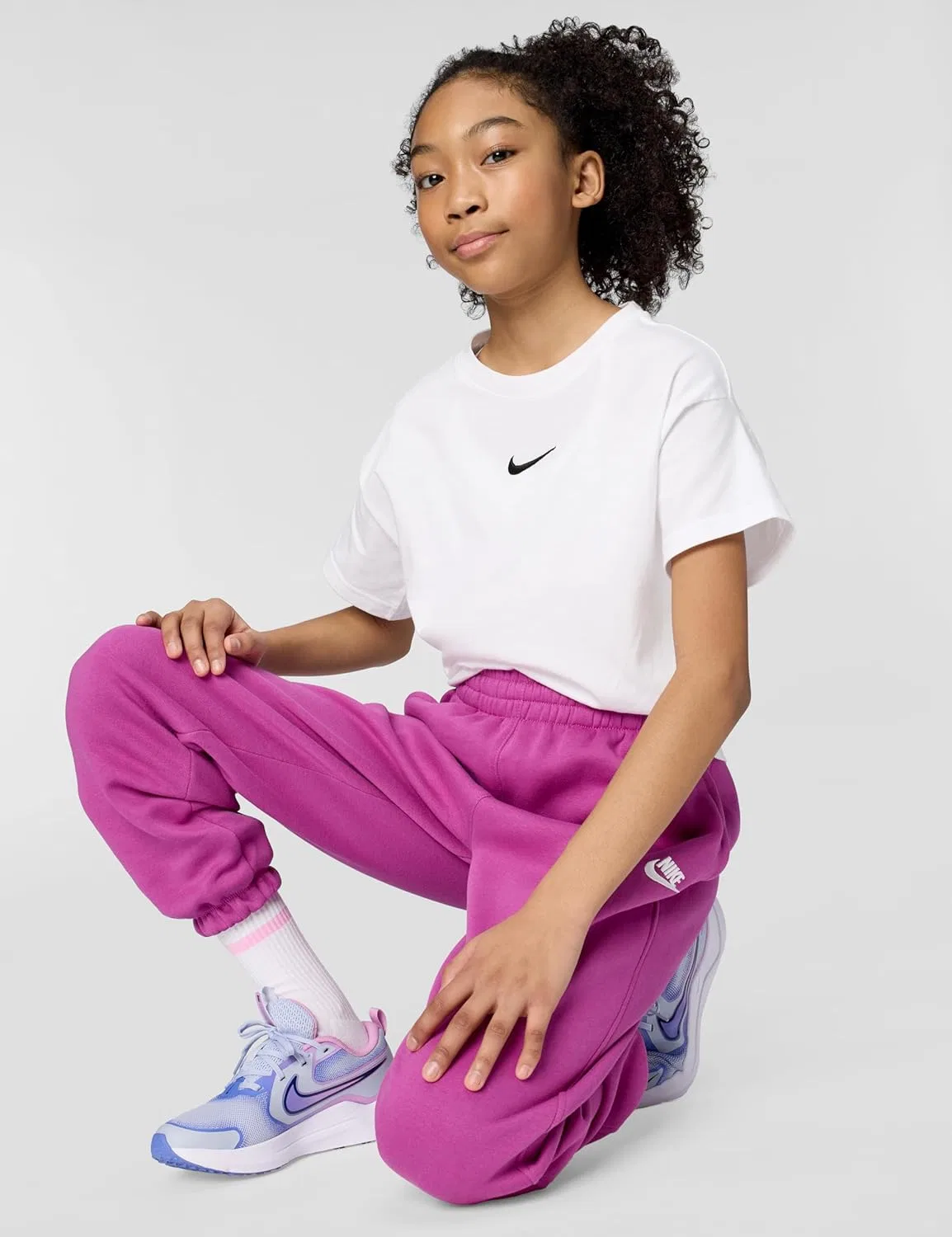 Футболка для девочек Nike Essential Boyfriend, белый — фото 2