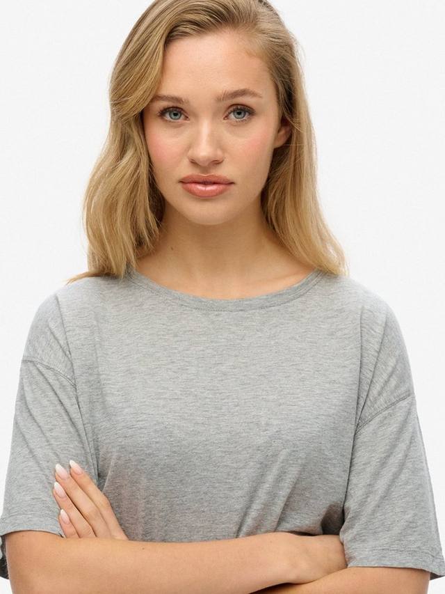 Футболка с пониженной линией плеча Studios Superdry, Smoke Grey Marl — фото 4