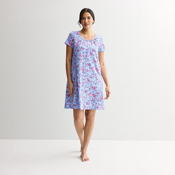 

Пижамное платье с коротким рукавом Petite Croft & Barrow, Floral Twigs