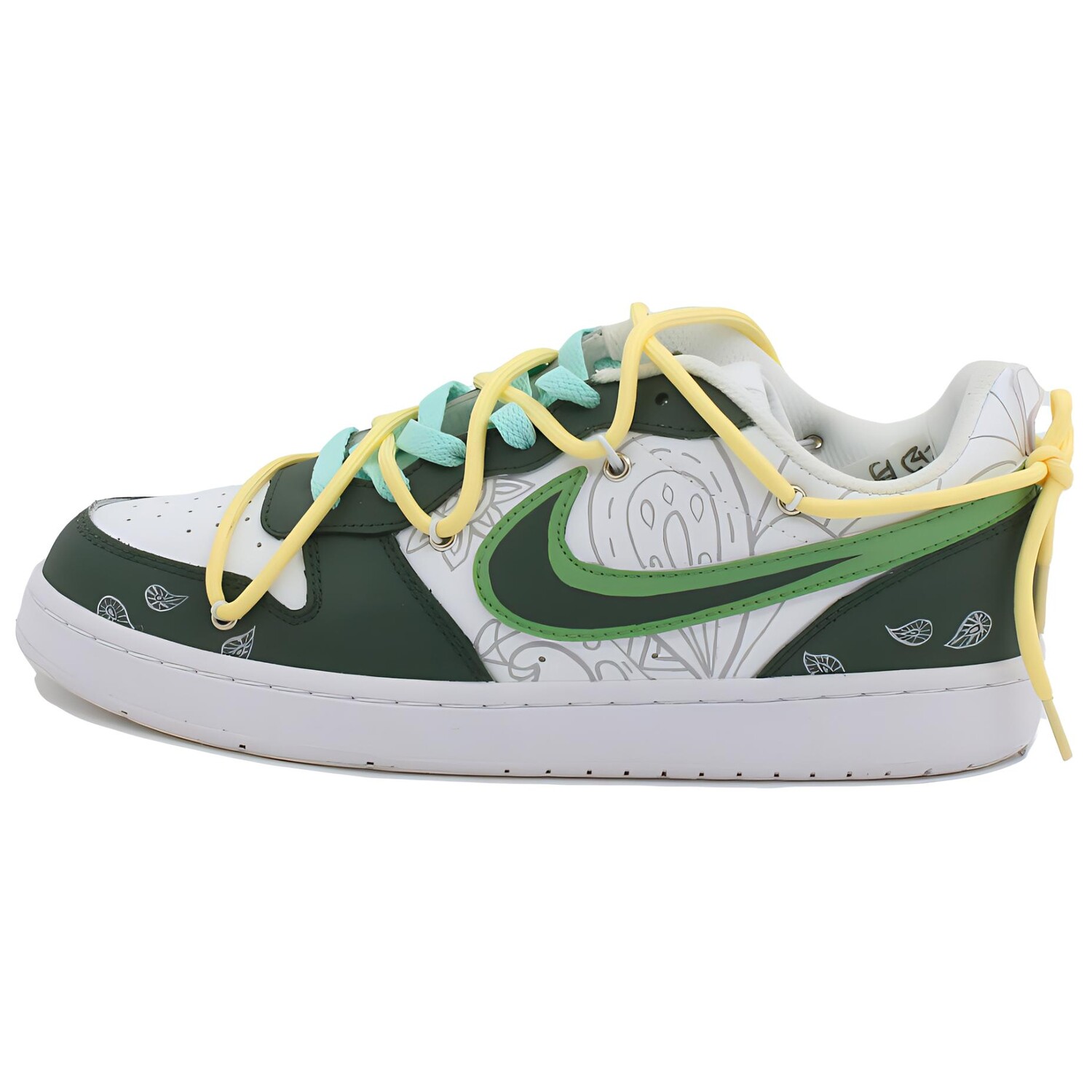 

Кроссовки Nike Court Borough Skateboard Shoes Women's Low-Top Green, Зеленый, Кроссовки Nike Court Borough Skateboard Shoes Women's Low-Top Green