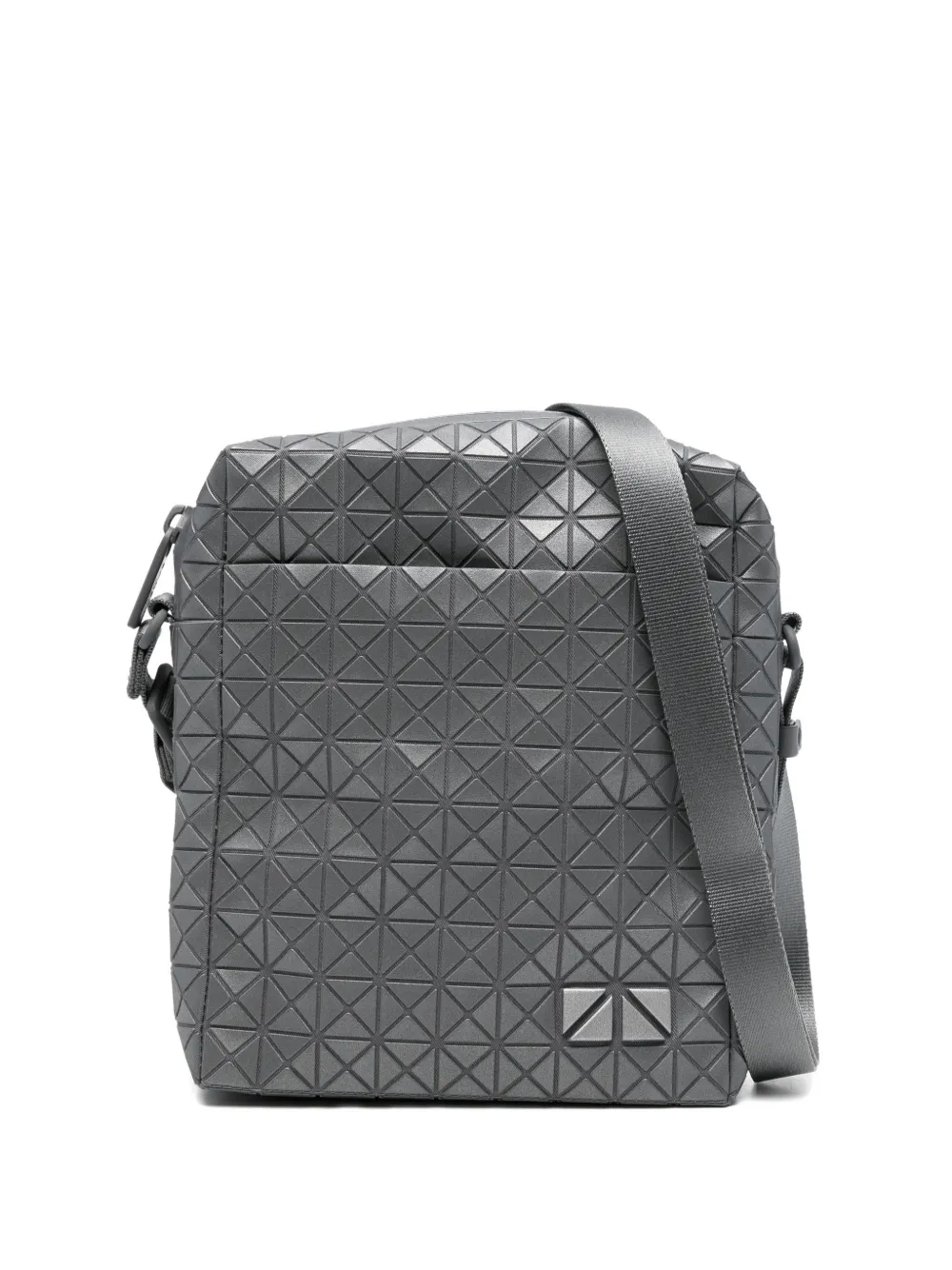 

Сумка-мессенджер с вставками и геометрическим узором Bao Bao Issey Miyake, серый