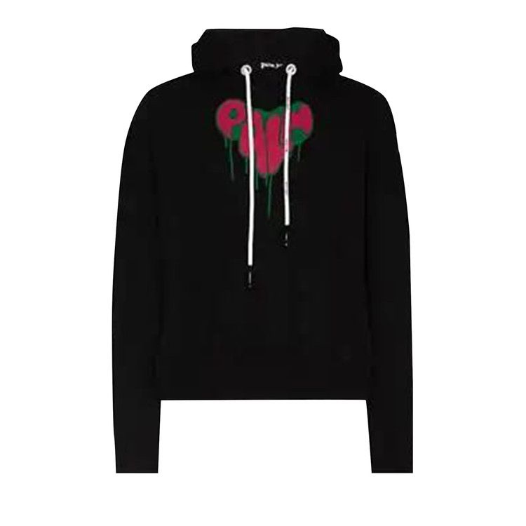 

Худи Palm Angels Spray Heart Hoodie, Black/Fuchsia