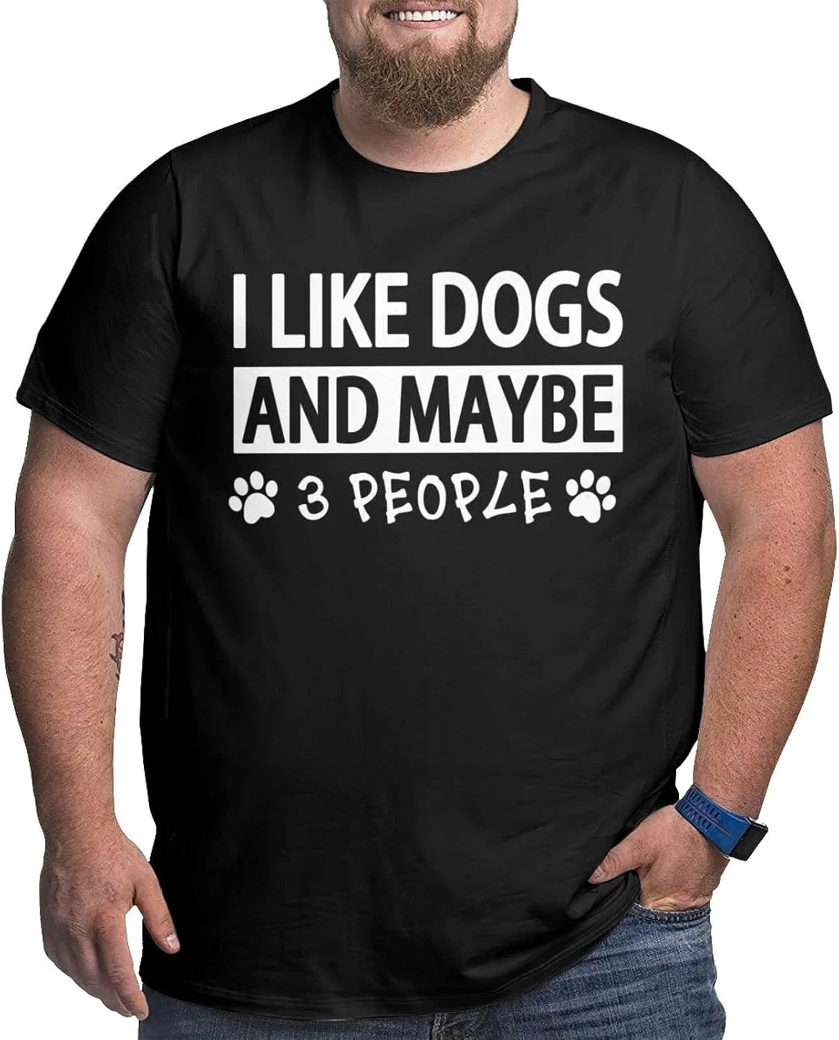 Женская футболка с графическим принтом Regular Fit, I Like Dogs and Maybe 3 People