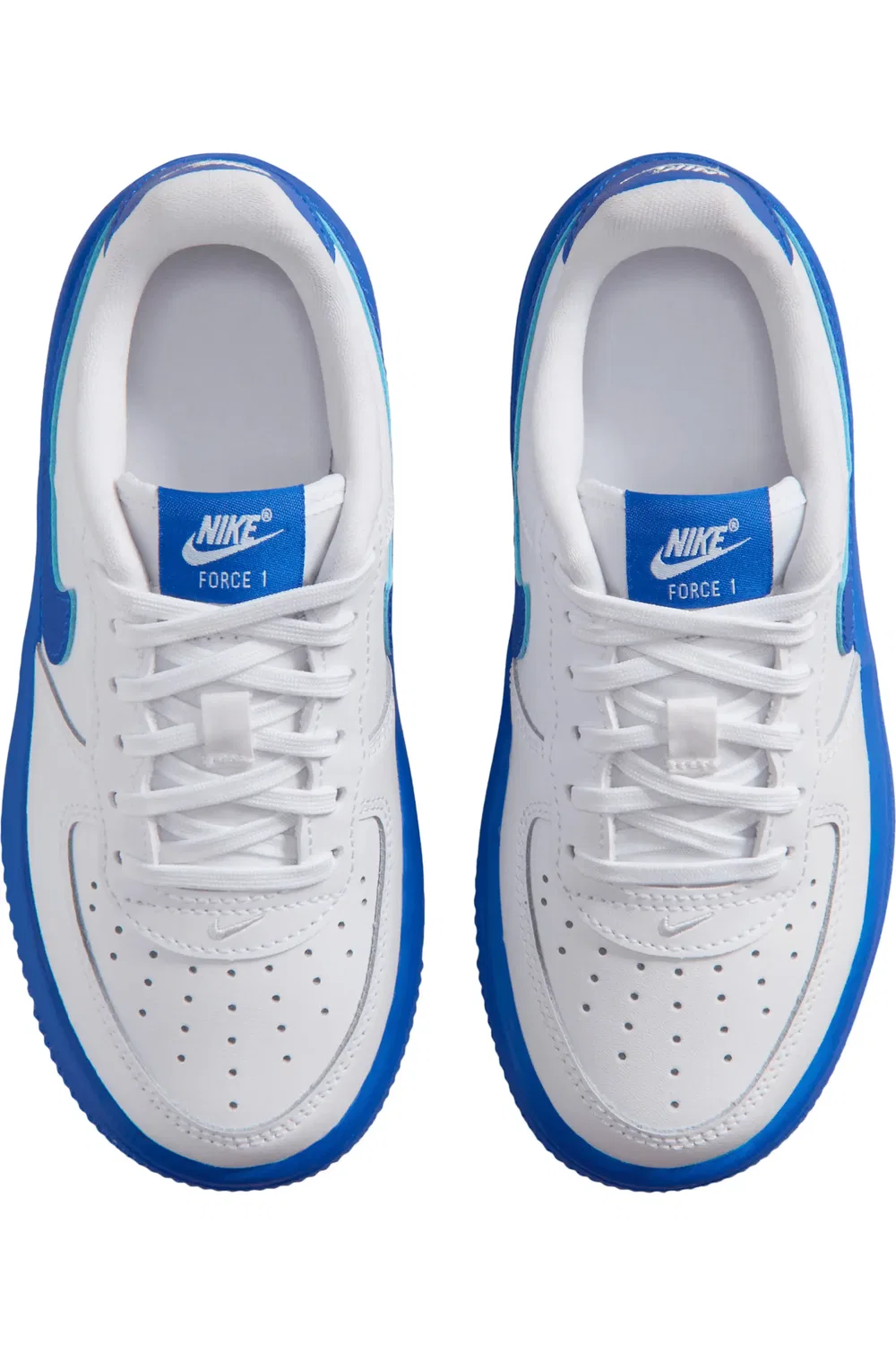Детские кроссовки баскетбольные Air Force 1 Nike, 122 White/Game Royal — фото 3