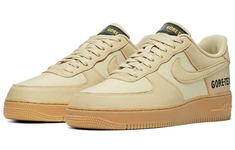 Кроссовки Nike Air Force 1 Low Gore-Tex Team, золотой/хаки — фото 3