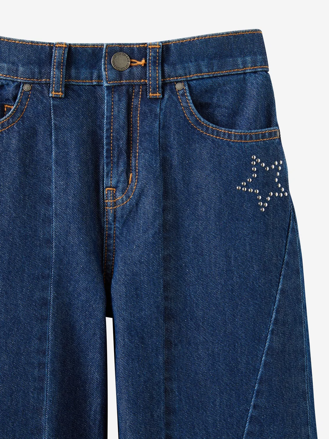 Джинсы супер широкие с эластичным поясом Cotton On, синие — фото 3