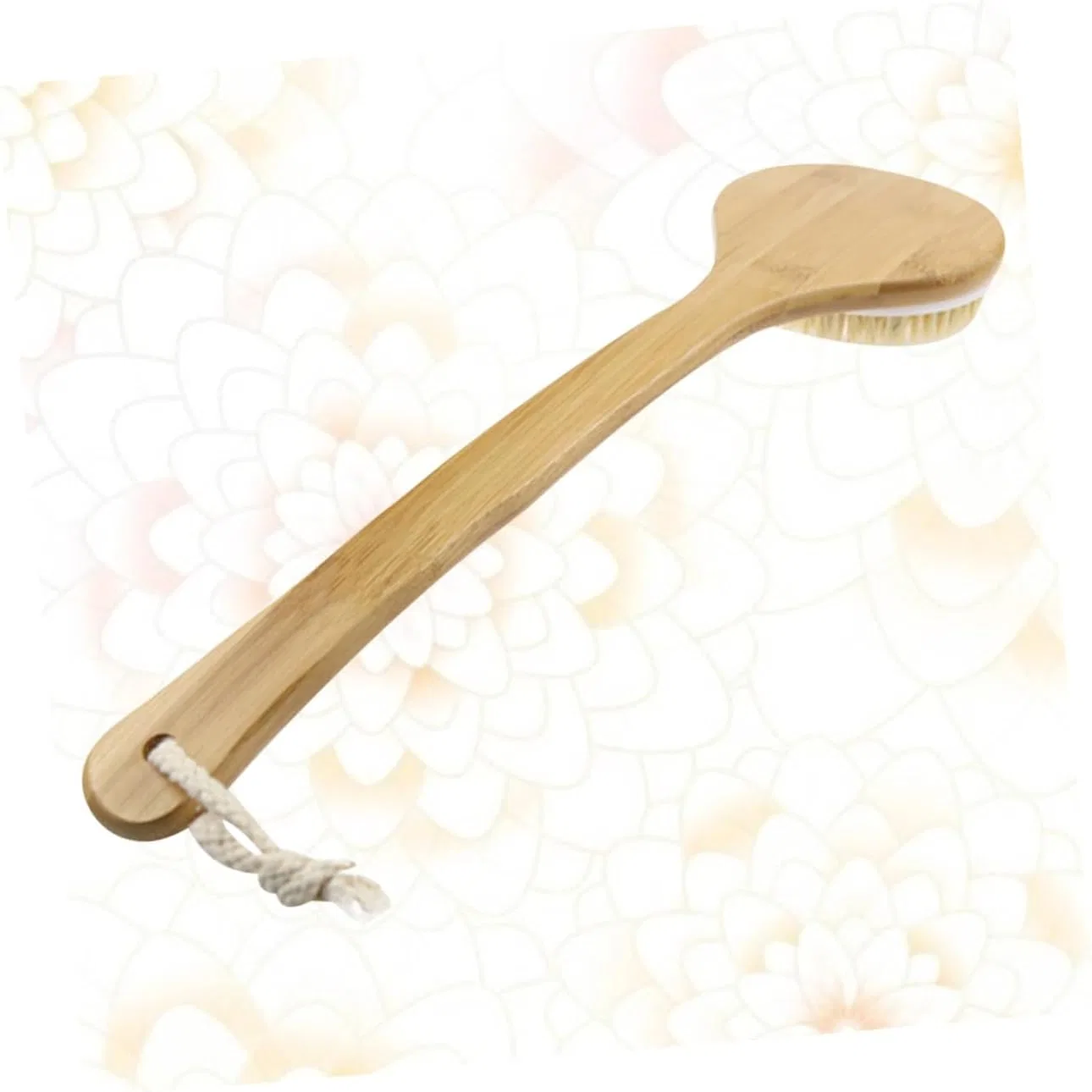 Щетка для душа с длинной ручкой, Mikinona, 1 шт, 40x11x3.4 см, Light Brown — фото 2
