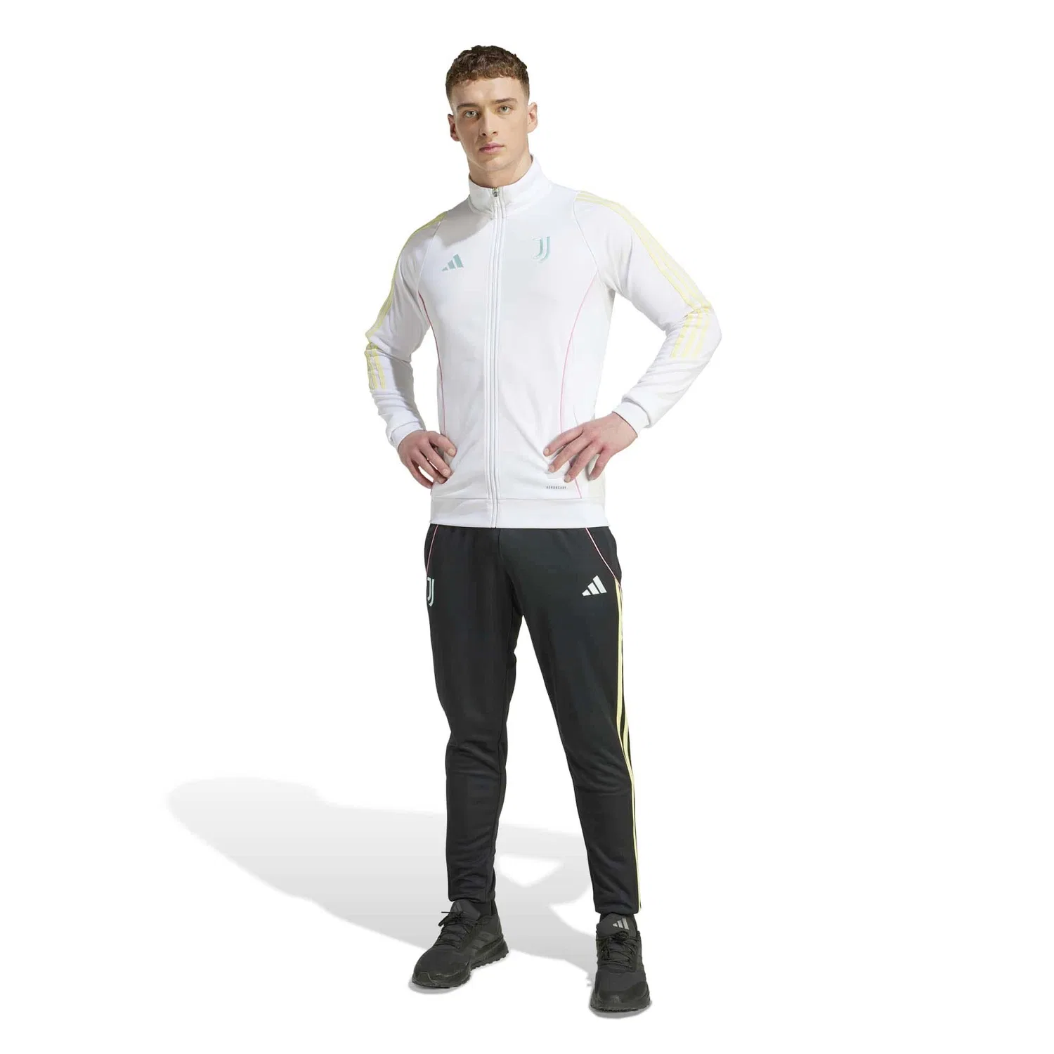 Мужской спортивный костюм с длинным рукавом Adidas Sport Juve Tk Anzug, White — фото 2
