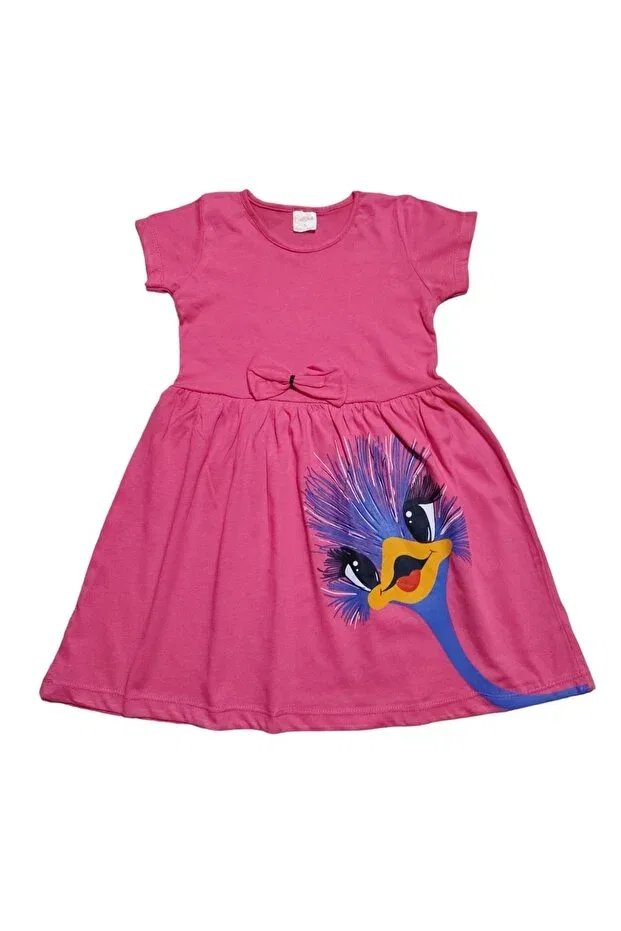 Детское платье для девочек с принтом Curious Bird Neocotton, Fuchsia