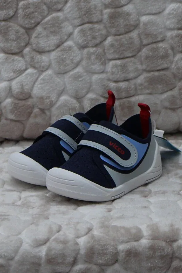 Детские ботинки для мальчиков с липучкой Vicco, Navy Blue — фото 2