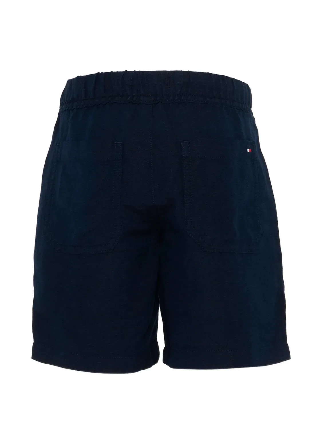 Шорты с кулиской из льна и хлопка, синие Tommy Hilfiger, синий — фото 2