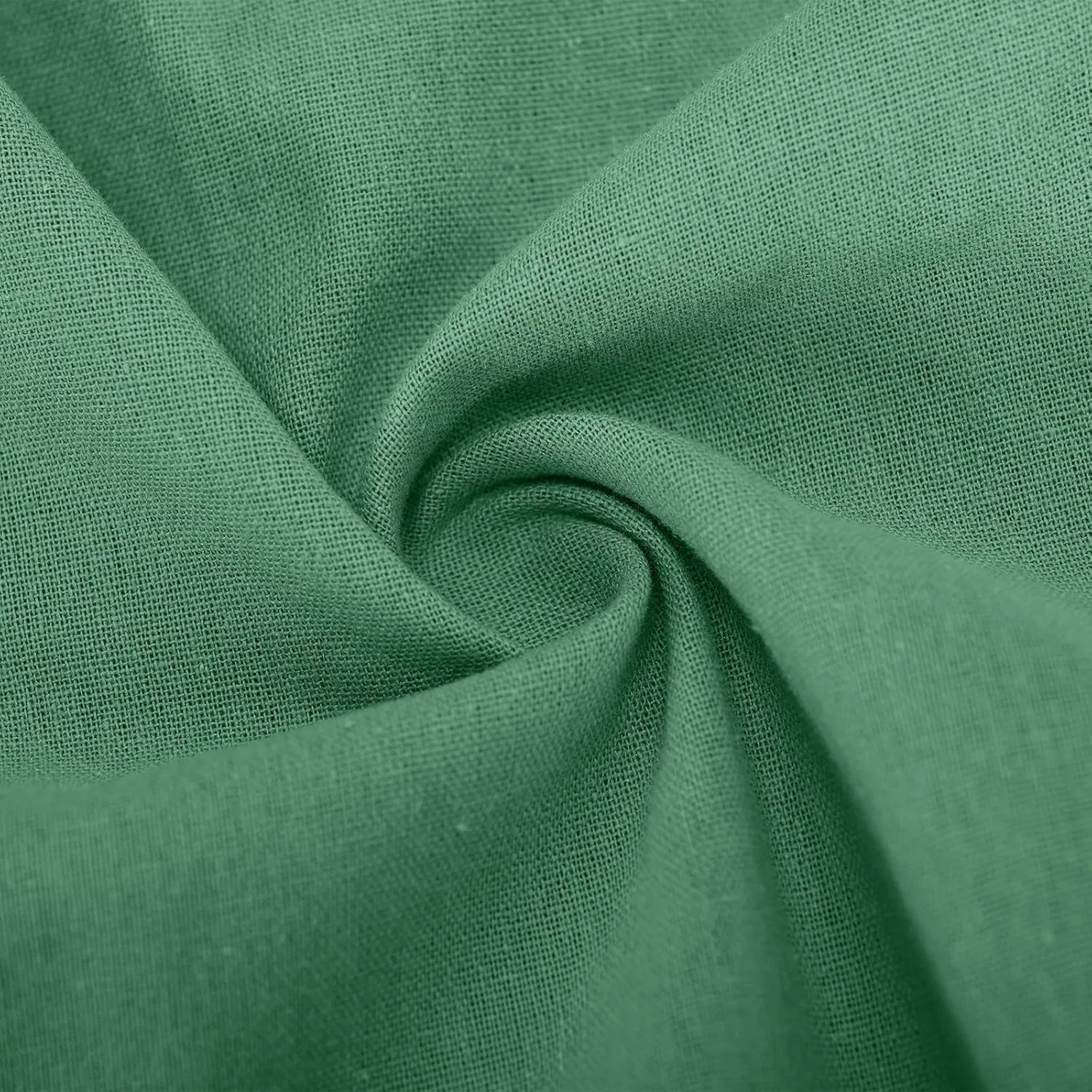 Женское летнее платье из хлопка и льна богемного стиля, Green — фото 4
