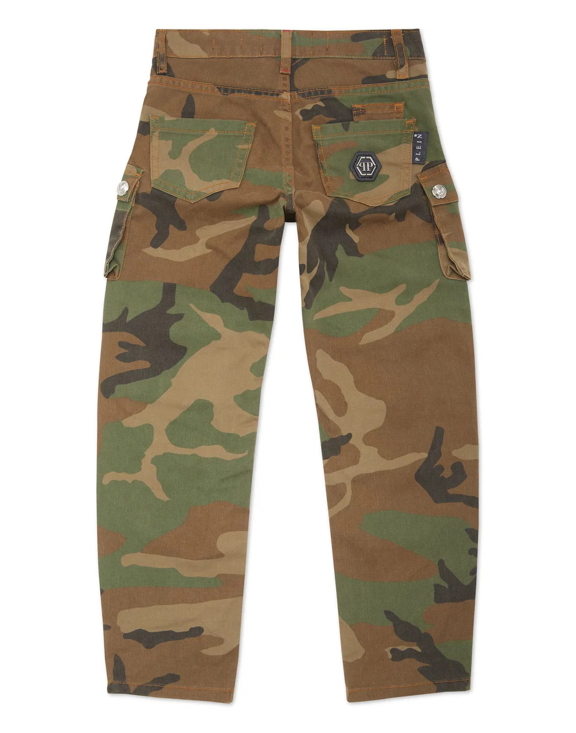 Детские брюки карго с принтом Camouflage PHILIPP PLEIN, Camouflage — фото 2