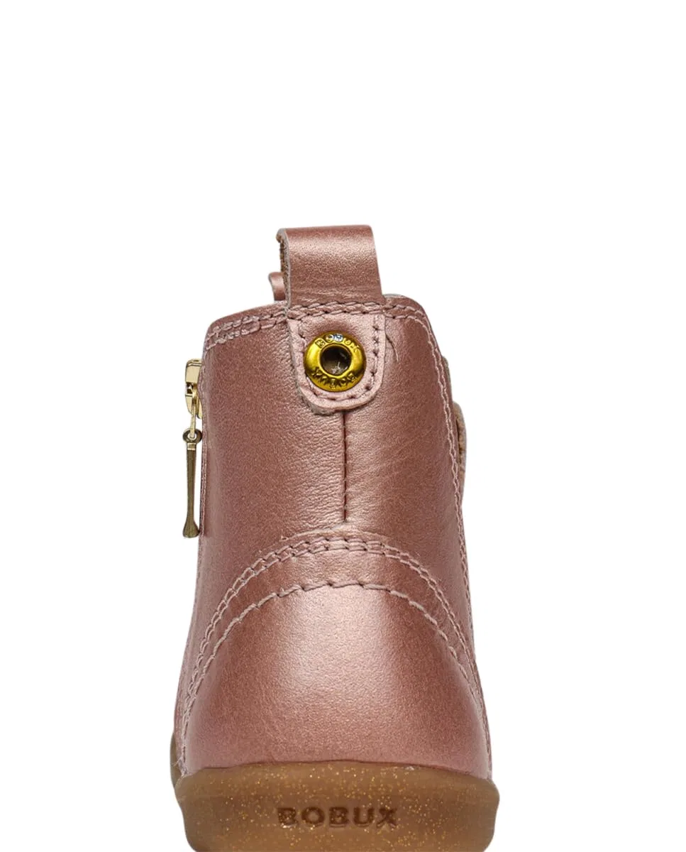 Детские ботинки для мальчиков замшевые Bobux I-Walk Jodhpur, Pink Gold — фото 4