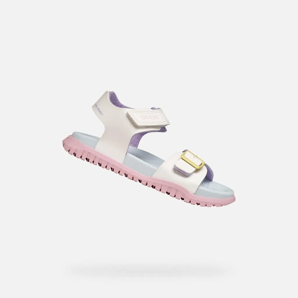 Детские сандалии с принтом J Sandal Fusbetto Gi Geox, Weiss Bunt