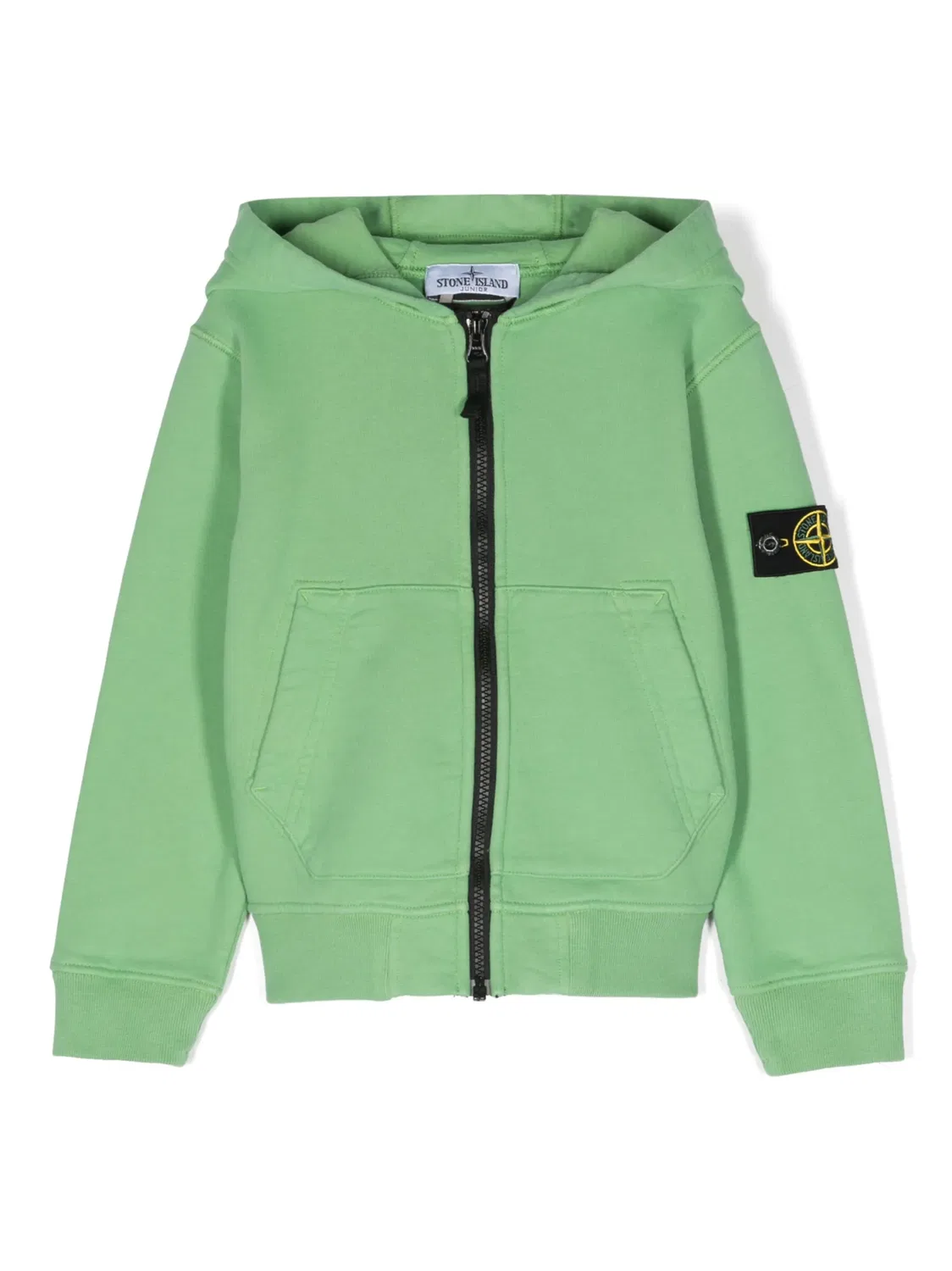Куртка с застежкой на молнии с нашивкой Компас Stone Island, зеленый