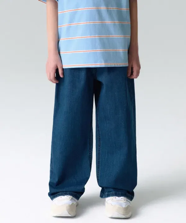 Джинсы свободные на широком поясе, Musinsa Standard Kids, Deep Indigo