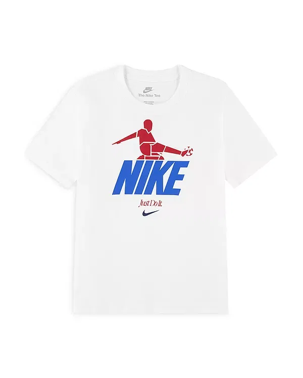 Детская футболка для мальчиков с принтом Bicycle Kick Tee Nike, белый