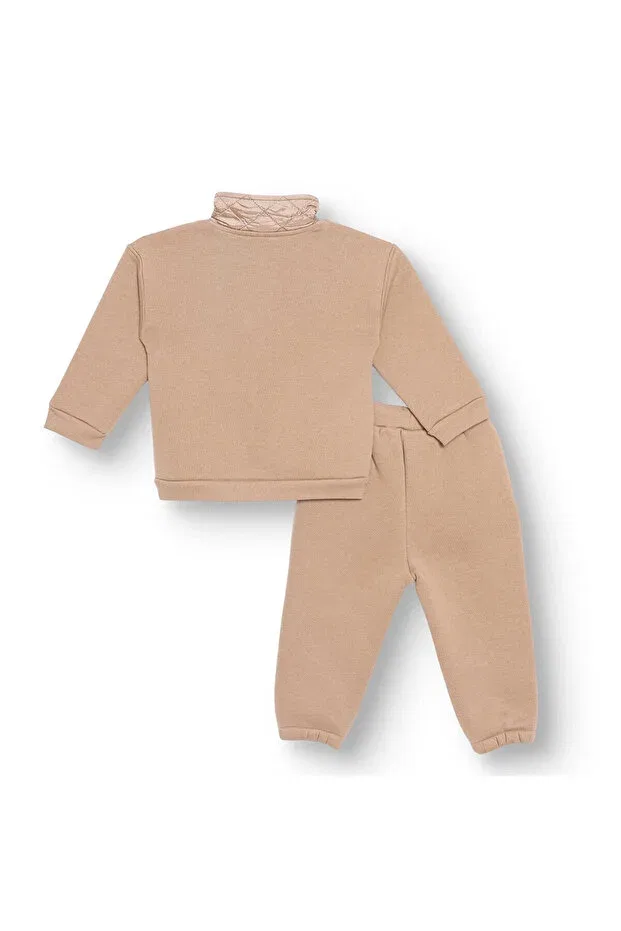 Детский комплект из футера с длинным рукавом Hellobaby Ebebek Hello Baby, Beige — фото 2