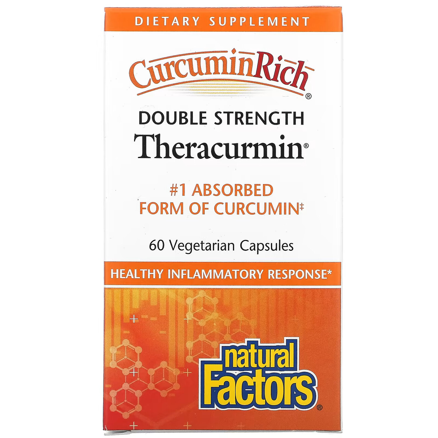 

Natural Factors, CurcuminRich, Theracurmin двойной силы, 60 растительных капсул