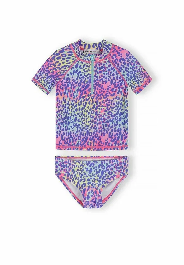 Комплект из двух предметов с принтом животного, купальник Minoti, Purple Multicolour, фиолетовый/мультиколор