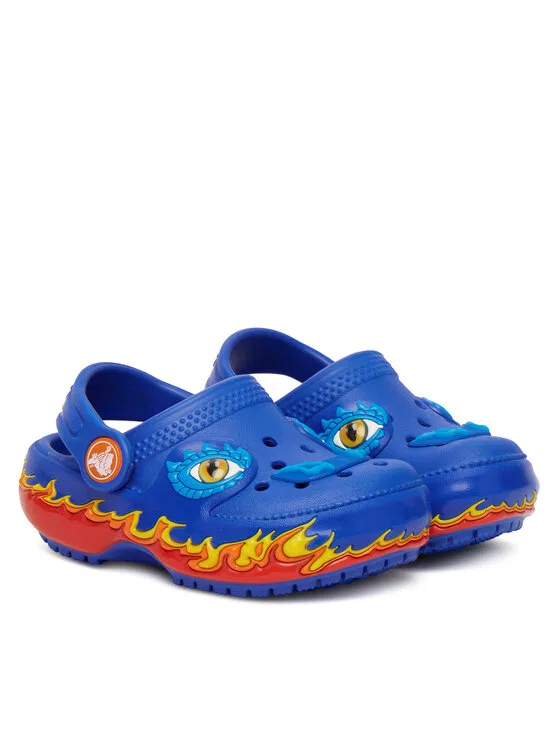 Шлепанцы Toddler Classic IAM Dragon Lights Clog Crocs, синий — фото 2