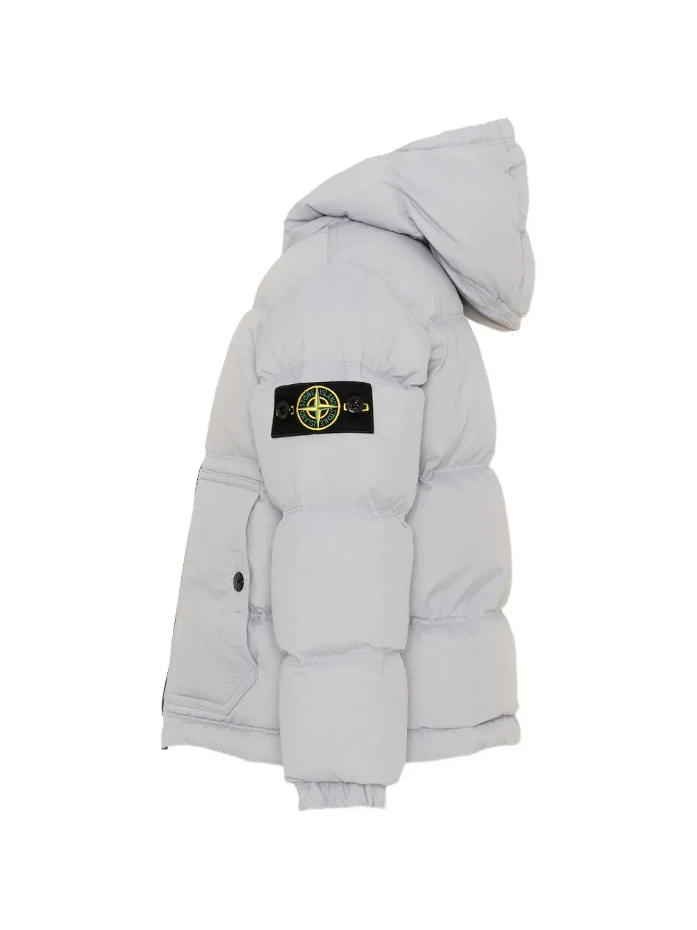 Куртка с нашивкой-логотипом и подкладкой Stone Island Junior, серый — фото 3