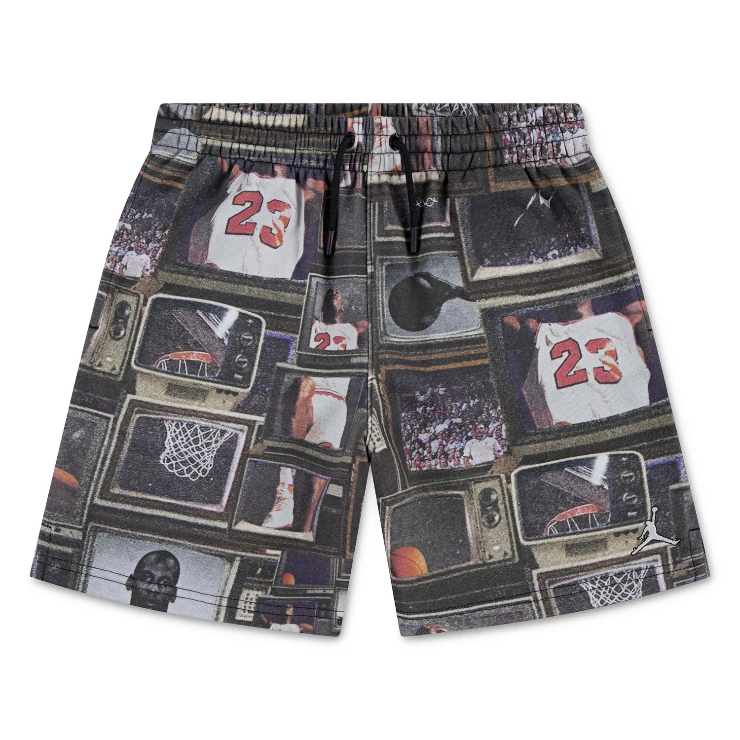 Детские шорты с принтом Jordan Jdb Mj Brklyn Aop Ft Shorts, Schwarz