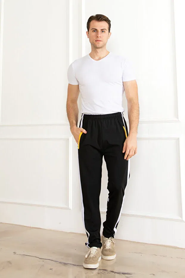Детские брюки для девочек скинни из дайвинга Nacar Çarşı, Black Yellow
