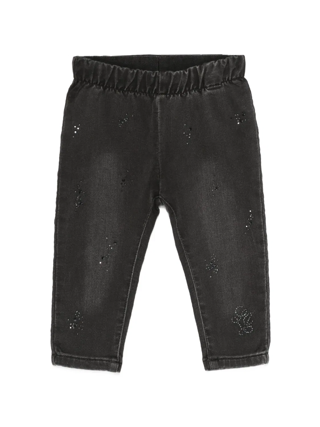 Джинсы со стразами Liu Jo Kids, черный