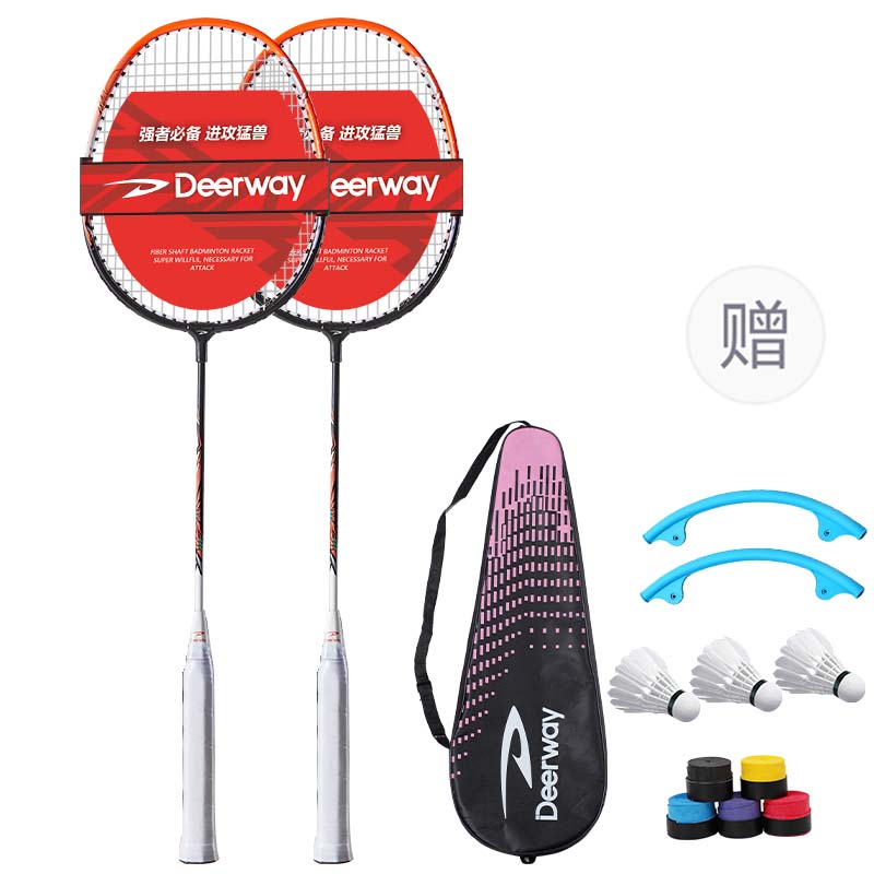 

Ракетка для бадминтона из алюминиевого сплава, контрольная, универсальная, для защиты, продвинутый уровень, унисекс, 3U/G5 DEERWAY, [957 оранжевый черный]racket bag+nylon shuttlecock *3+overgrip *2+racket cover *2